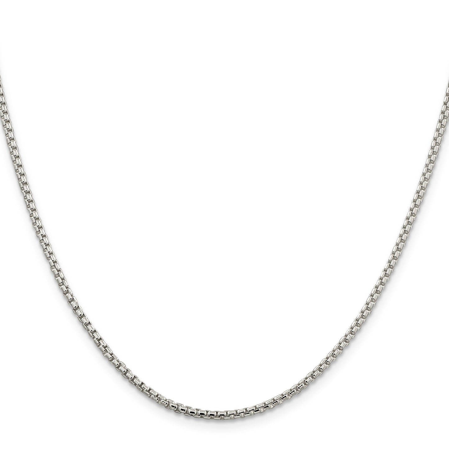 Sterling Silver 2mm Round Box Chain