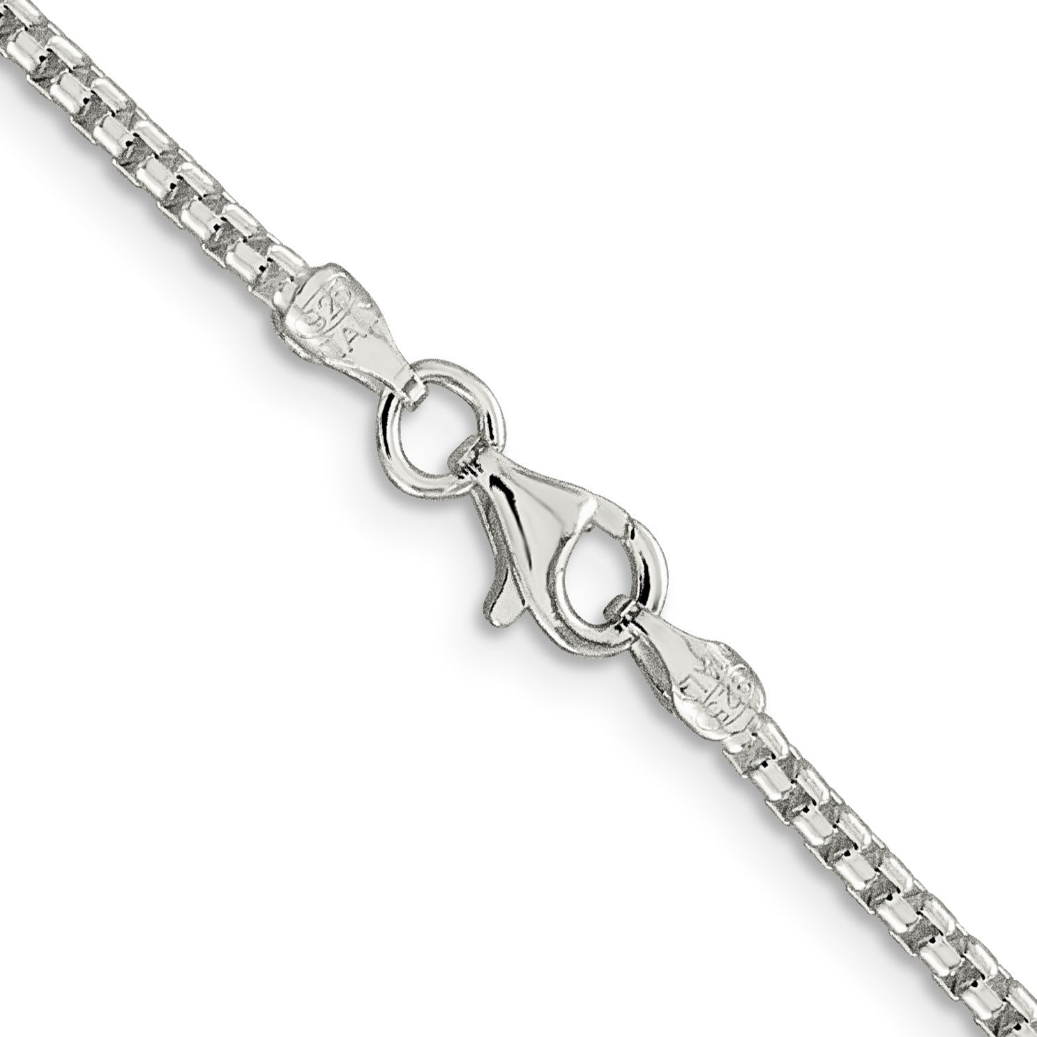Sterling Silver 2mm Round Box Chain