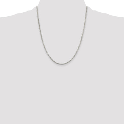 Sterling Silver 2mm Round Box Chain
