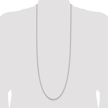 Sterling Silver 2mm Round Box Chain