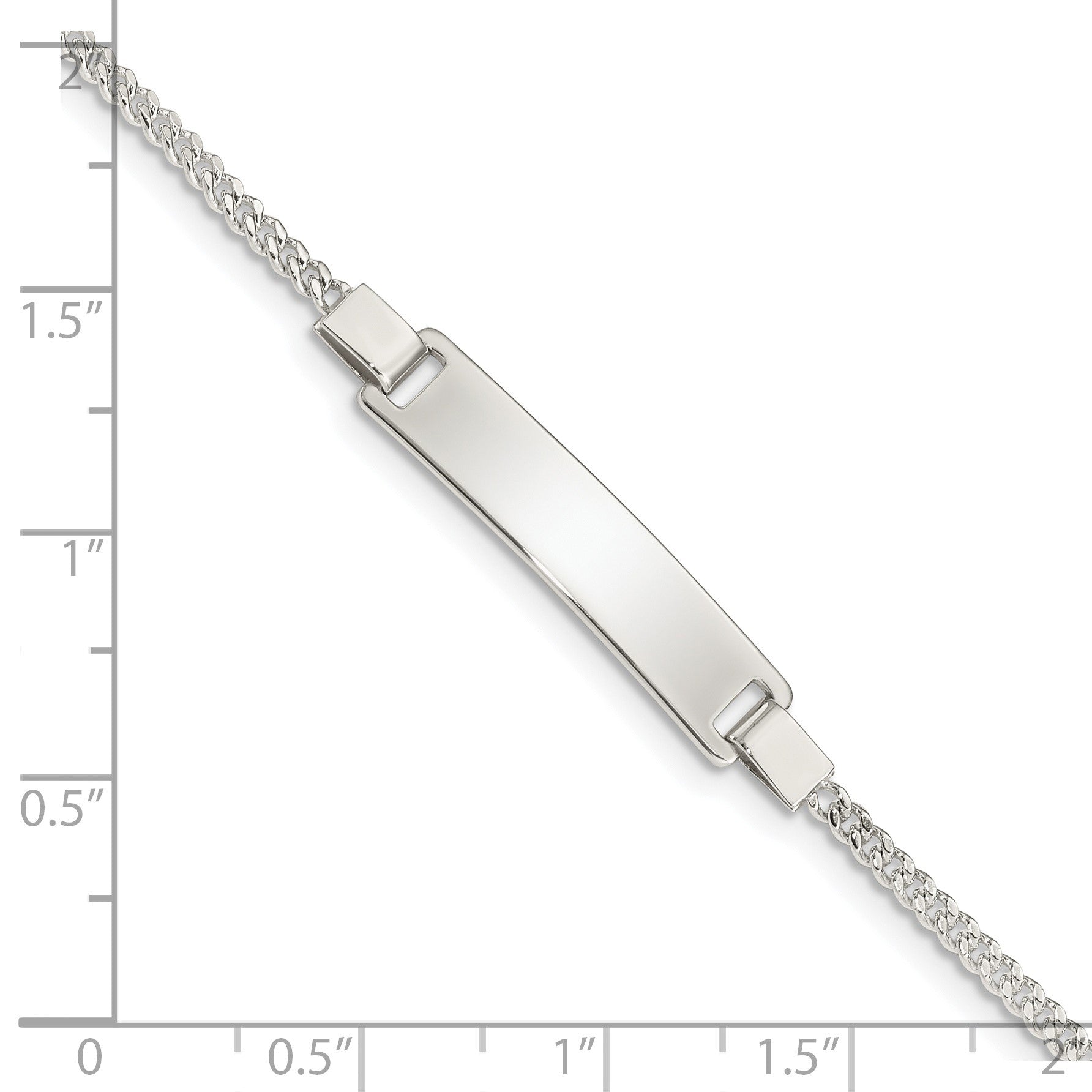 Sterling Silver Adjustable Baby ID Bracelet
