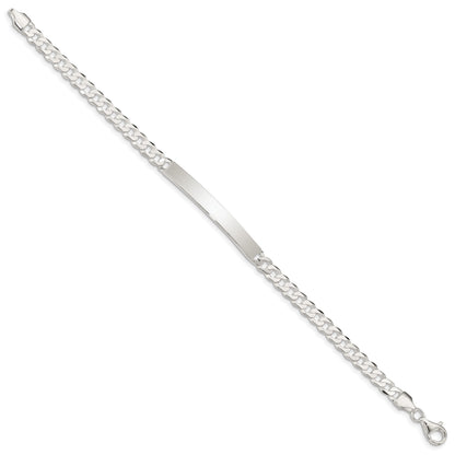 Sterling Silver Curb Link ID Bracelet