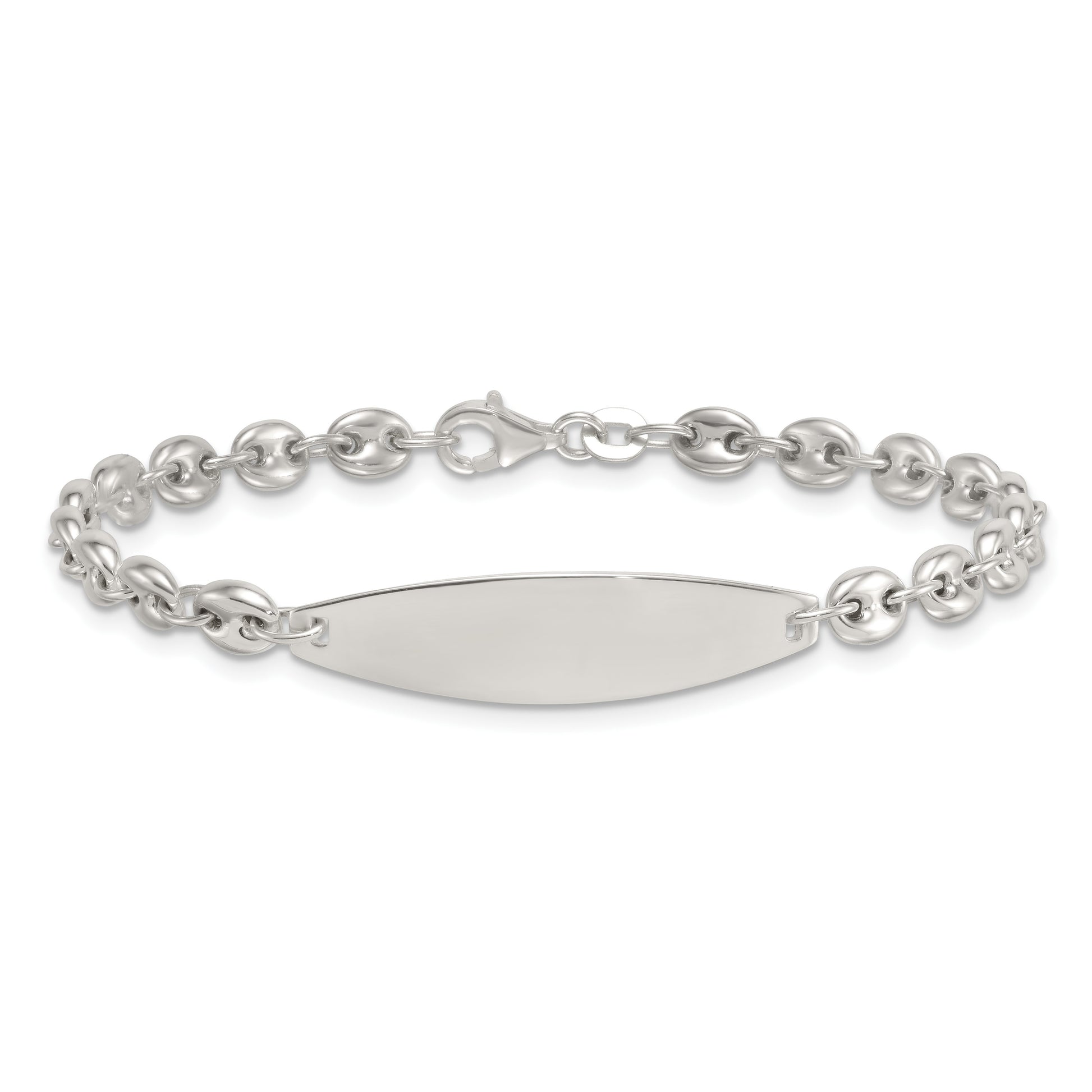 Sterling Silver Polished 5.0mm Mariner/Anchor Link 7.5 Inch ID Bracelet