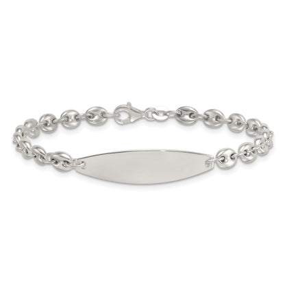 Sterling Silver Polished 5.0mm Mariner/Anchor Link 7.5 Inch ID Bracelet