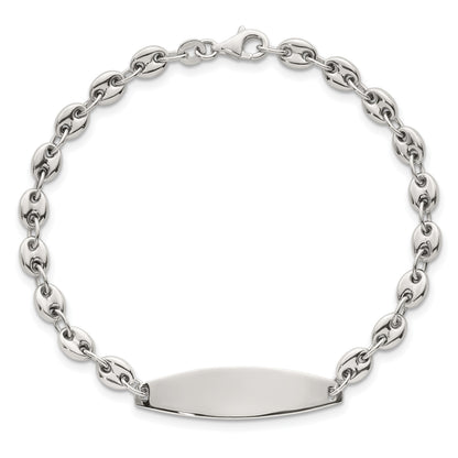 Sterling Silver Polished 5.0mm Mariner/Anchor Link 7.5 Inch ID Bracelet