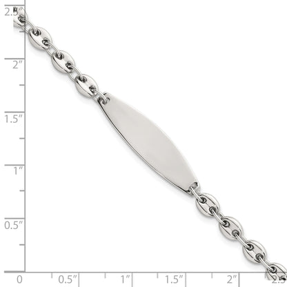 Sterling Silver Polished 5.0mm Mariner/Anchor Link 7.5 Inch ID Bracelet