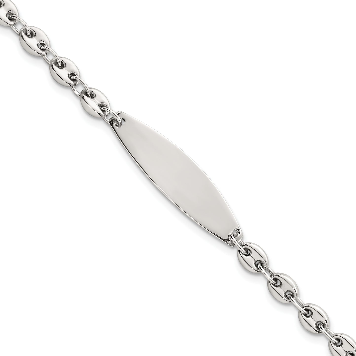 Sterling Silver Polished 5.0mm Mariner/Anchor Link 7.5 Inch ID Bracelet