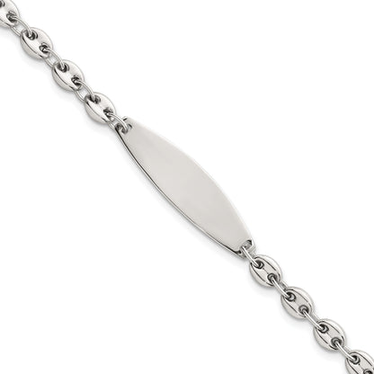 Sterling Silver Polished 5.0mm Mariner/Anchor Link 7.5 Inch ID Bracelet