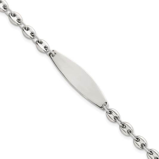 Sterling Silver Polished 5.0mm Mariner/Anchor Link 7.5 Inch ID Bracelet