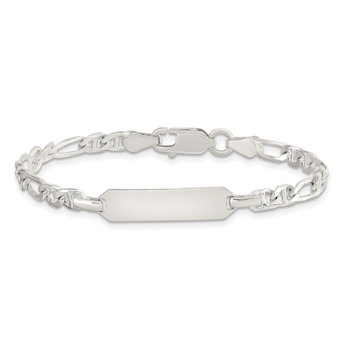 Sterling Silver Childrens ID Anchor 5in Plus 1in EXT Link Bracelet