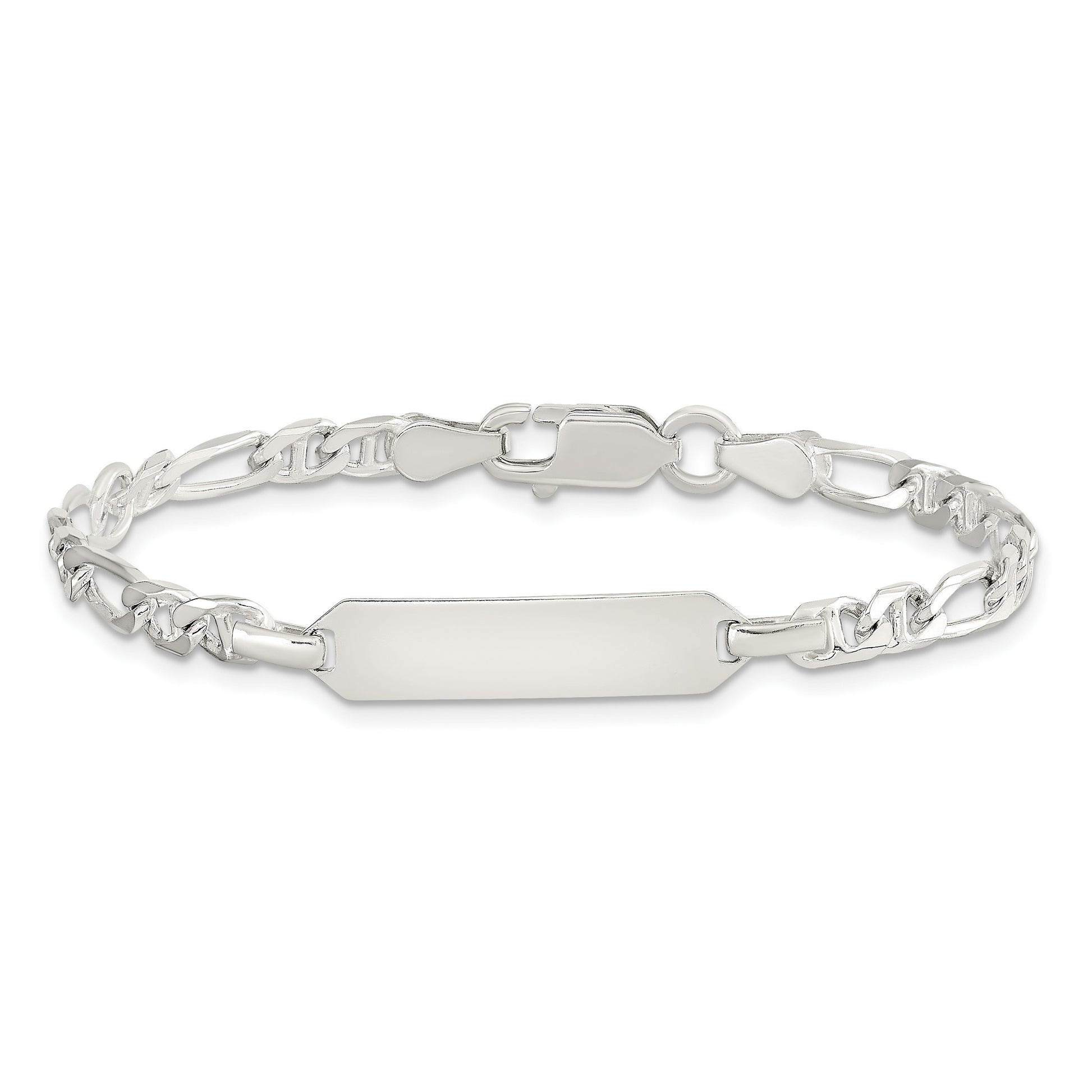 Sterling Silver Childrens ID Anchor 5in Plus 1in EXT Link Bracelet