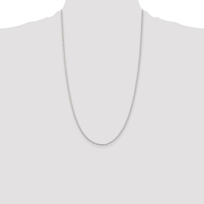 Sterling Silver 2mm Beaded Chain
