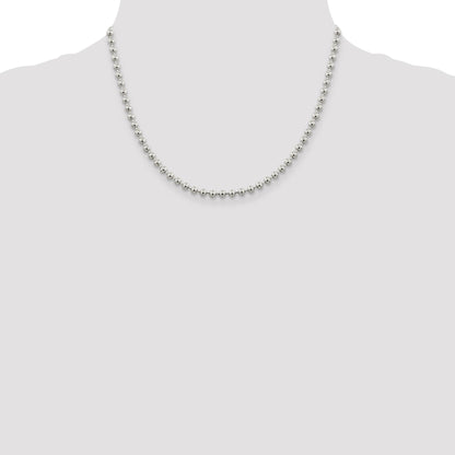 Sterling Silver 4mm Beaded Chain