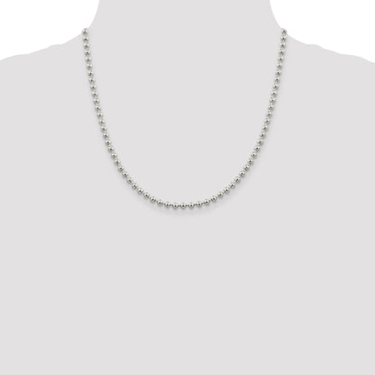 Sterling Silver 4mm Beaded Chain