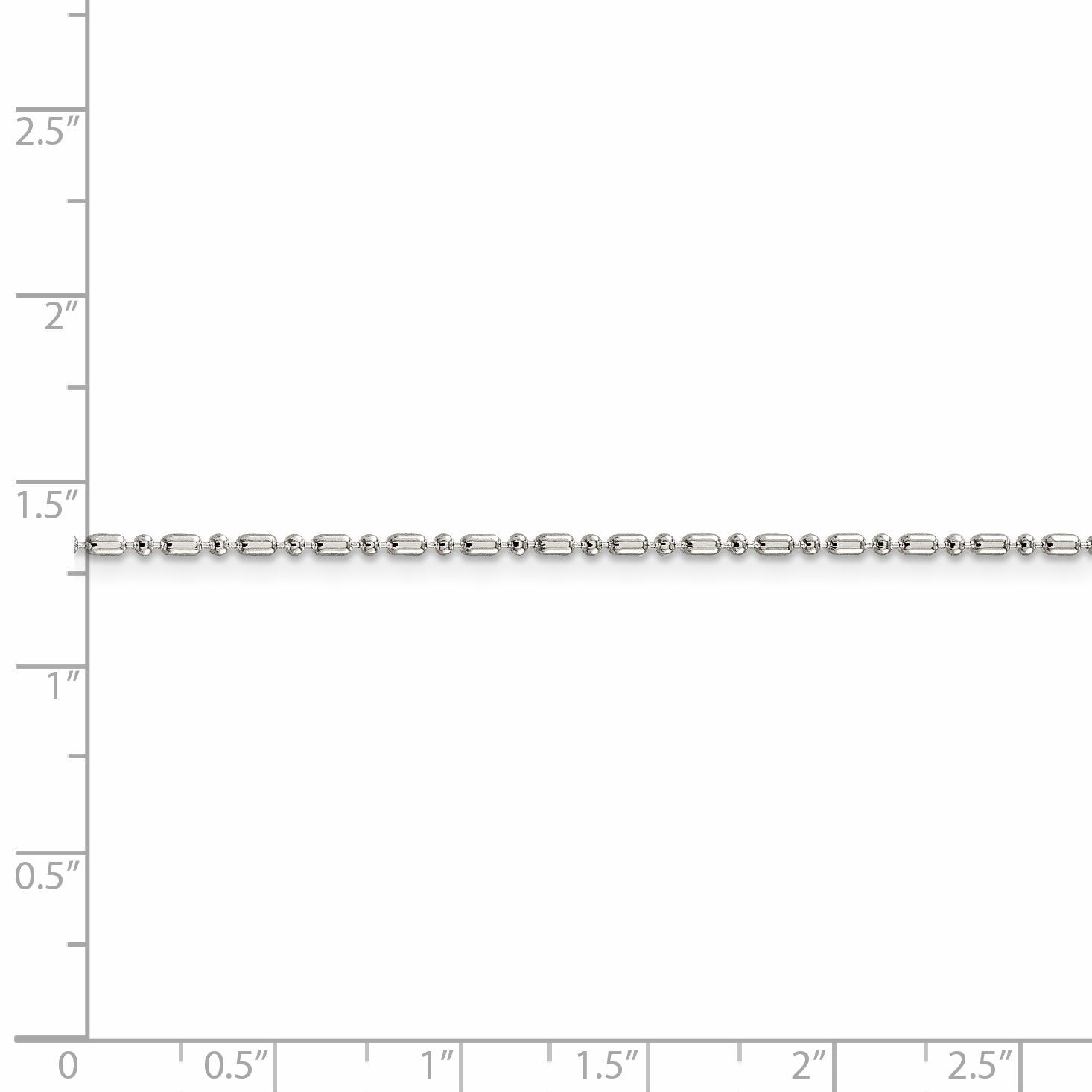 Sterling Silver 1.5mm Fancy Beaded Chain