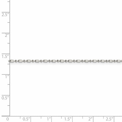 Sterling Silver 1.5mm Fancy Beaded Chain