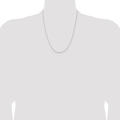 Sterling Silver 1.5mm Fancy Beaded Chain w/4in ext.