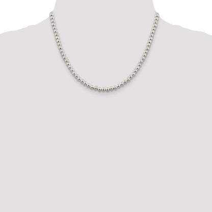 Sterling Silver 5mm Beads on Box Chain
