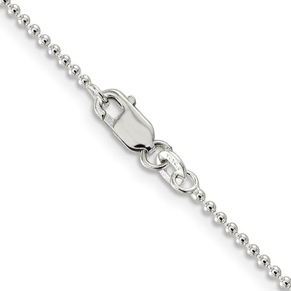 Sterling Silver 1.5mm Beaded Chain