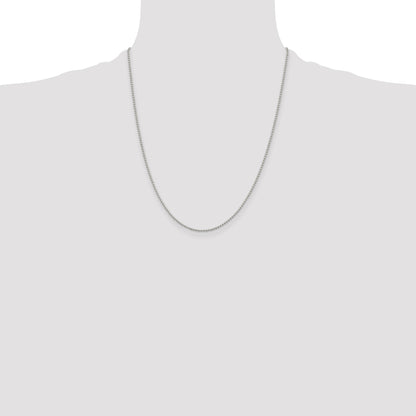 Sterling Silver 1.5mm Beaded Chain