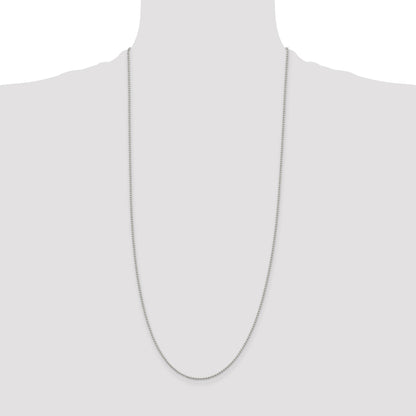 Sterling Silver 1.5mm Beaded Chain