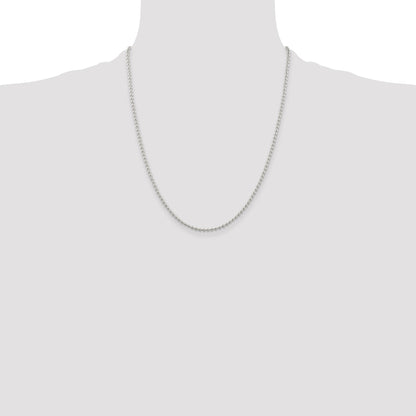 Sterling Silver 2.35mm Beaded Chain