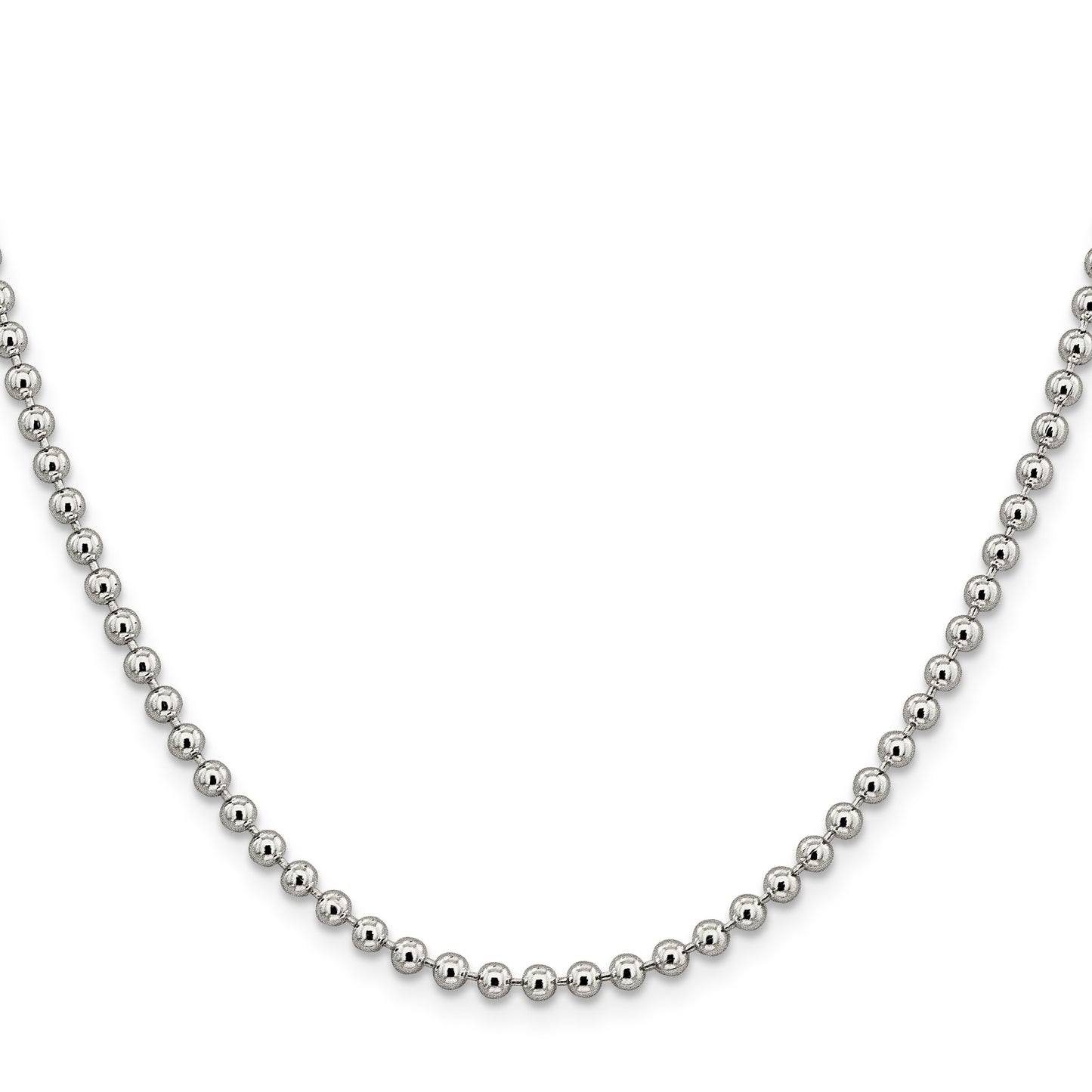 Sterling Silver 3mm Beaded Chain