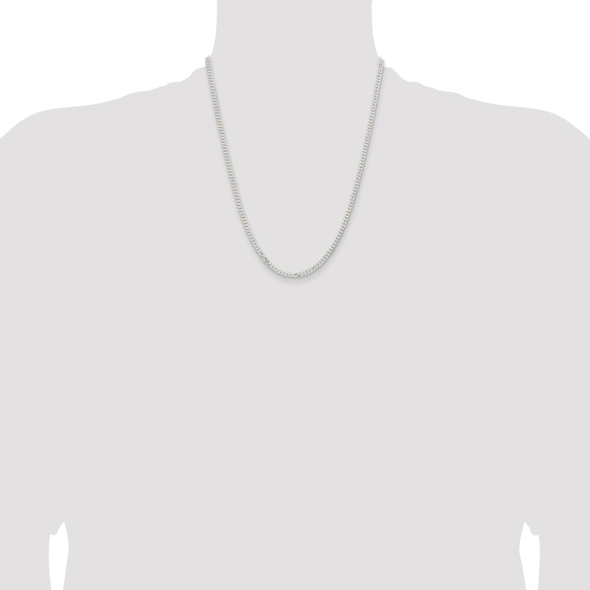 Sterling Silver 3.15mm Flat Curb Chain
