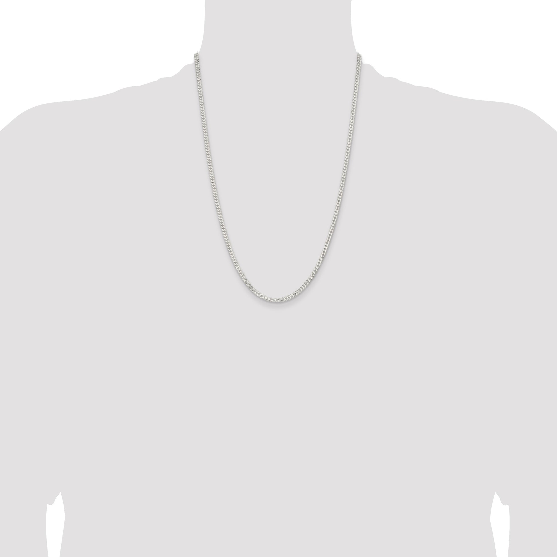 Sterling Silver 3.15mm Flat Curb Chain