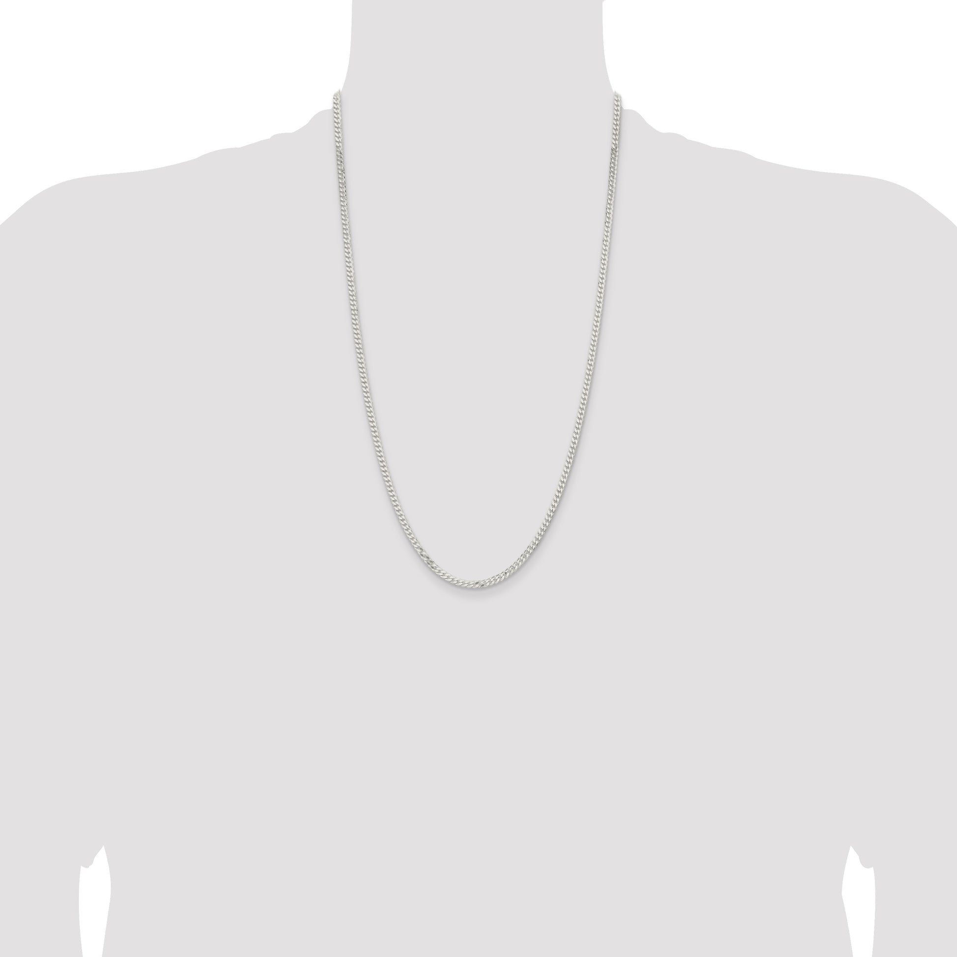 Sterling Silver 3.15mm Flat Curb Chain