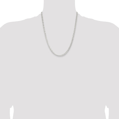 Sterling Silver 3.8mm Flat Curb Chain