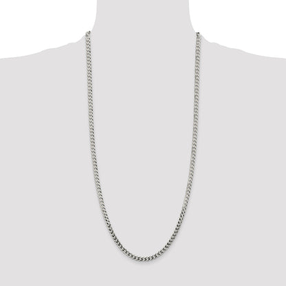 Sterling Silver 4.7mm Flat Curb Chain