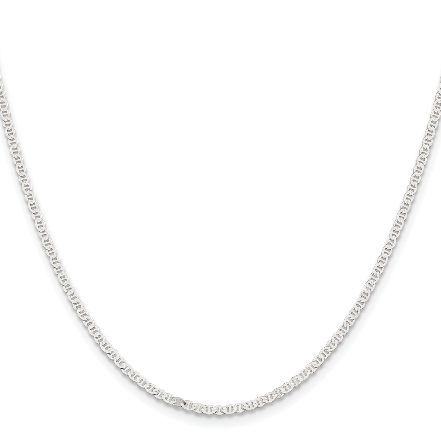 Sterling Silver 2.25mm Flat Anchor Chain