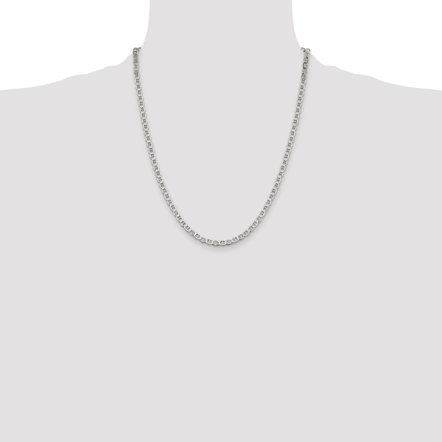 Sterling Silver 4mm Flat Anchor Chain