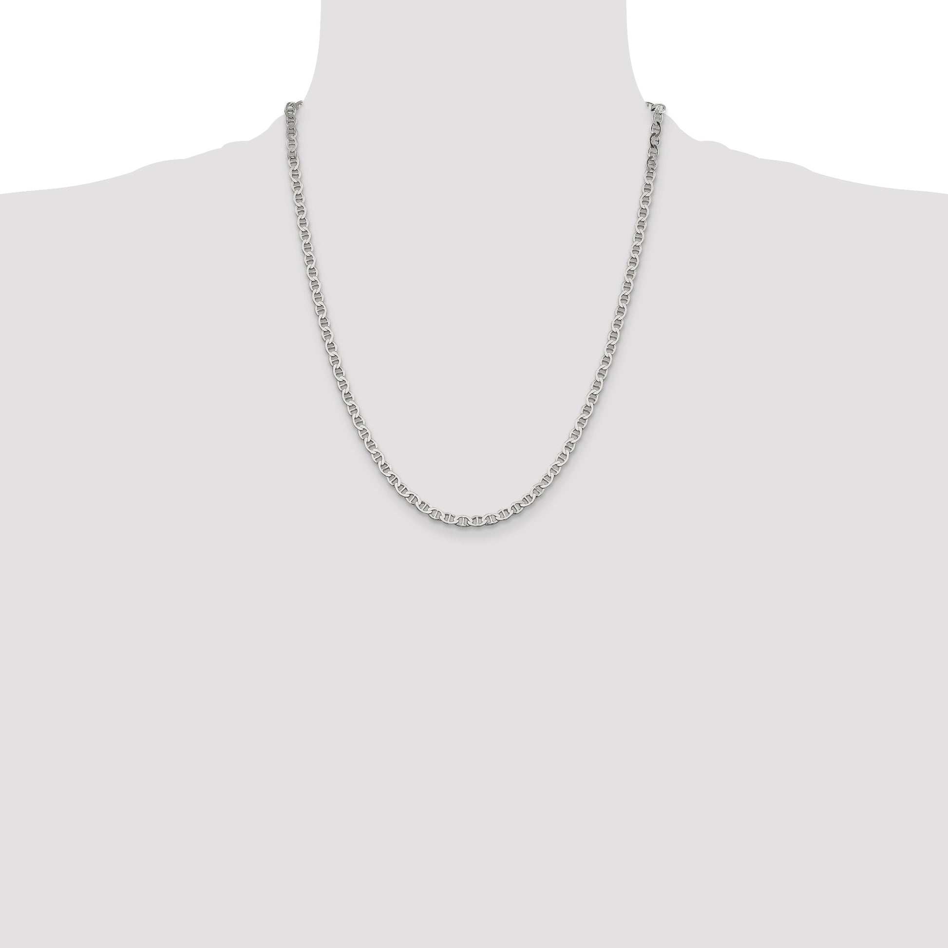Sterling Silver 4mm Flat Anchor Chain