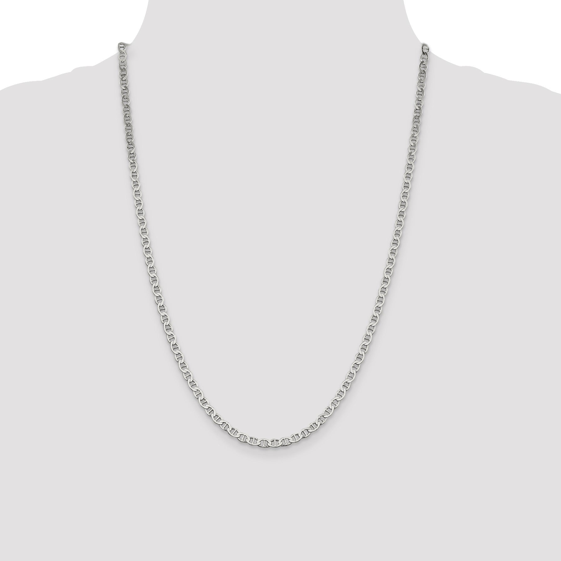 Sterling Silver 4mm Flat Anchor Chain