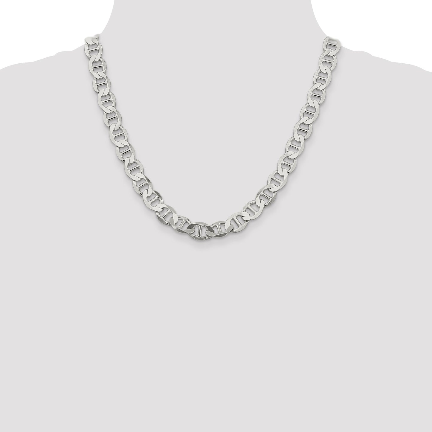 Sterling Silver 9.95mm Flat Anchor Chain