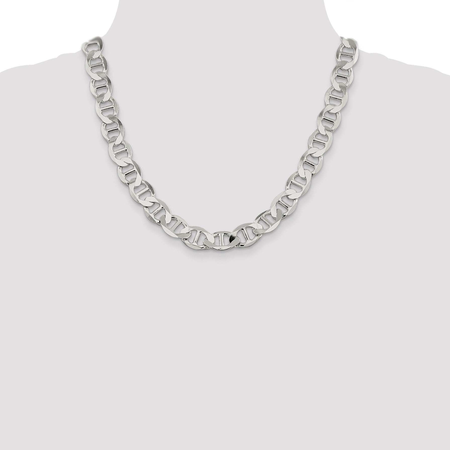 Sterling Silver 12.3mm Flat Anchor Chain