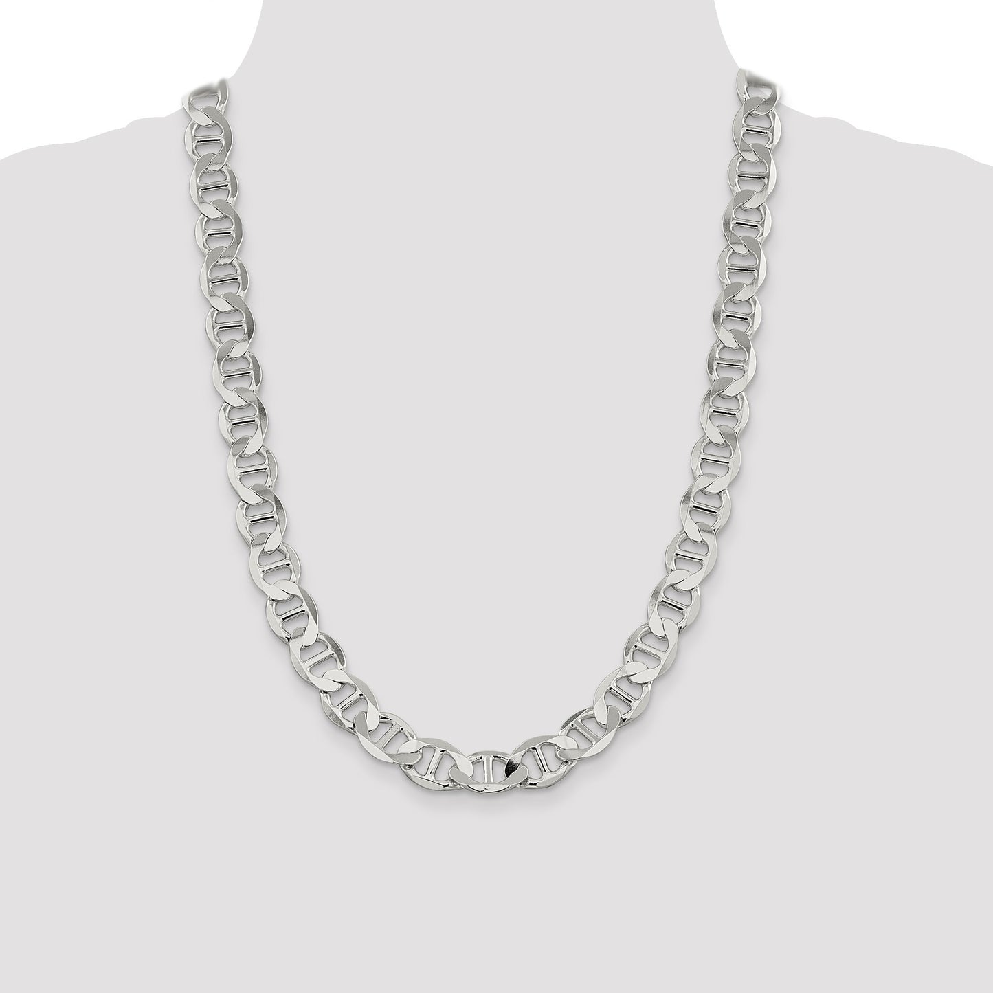 Sterling Silver 12.3mm Flat Anchor Chain