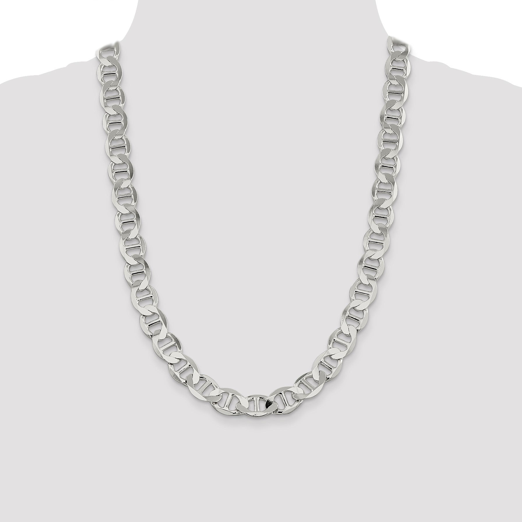 Sterling Silver 12.3mm Flat Anchor Chain