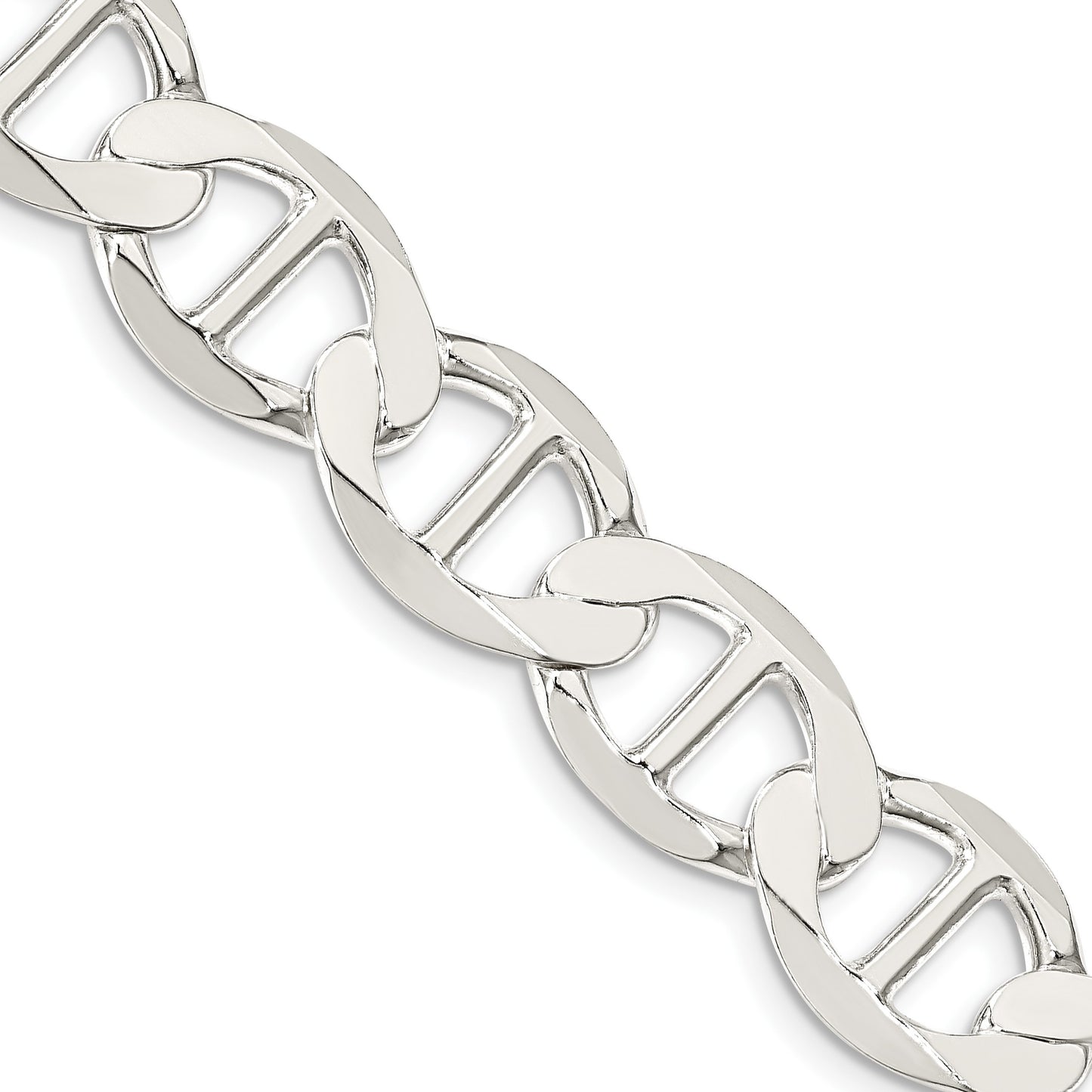 Sterling Silver 12.3mm Flat Anchor Chain