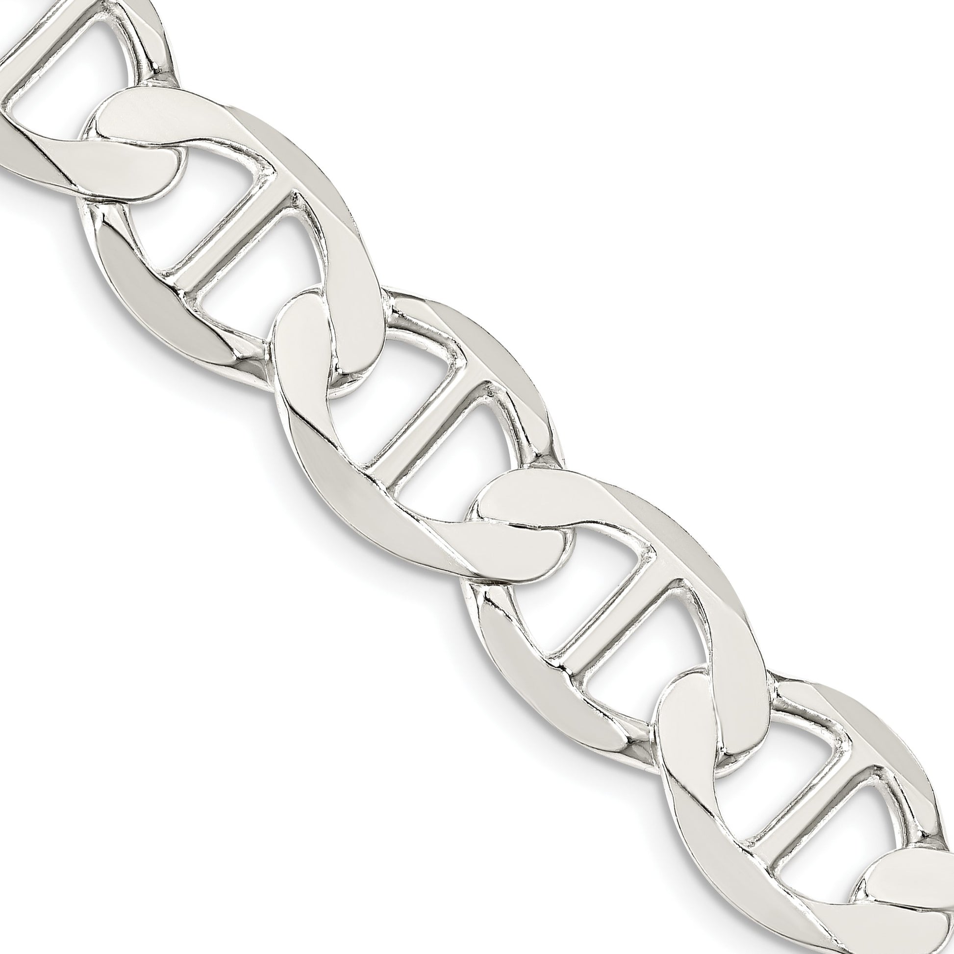 Sterling Silver 12.3mm Flat Anchor Chain