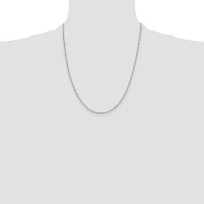 Sterling Silver 1.5mm Open Elongated Link Chain