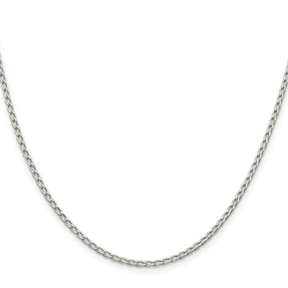 Sterling Silver 2mm Open Elongated Link Chain