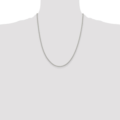 Sterling Silver 2mm Open Elongated Link Chain