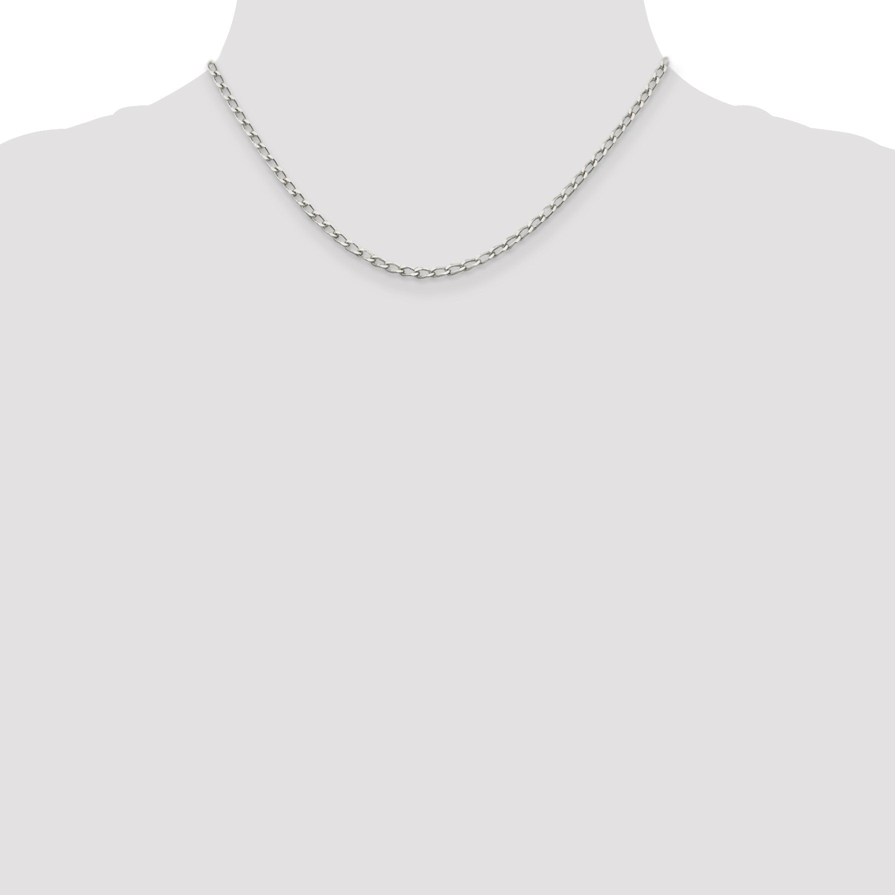 Sterling Silver 2.8mm Open Elongated Link Chain