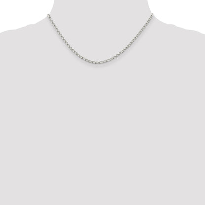 Sterling Silver 2.8mm Open Elongated Link Chain