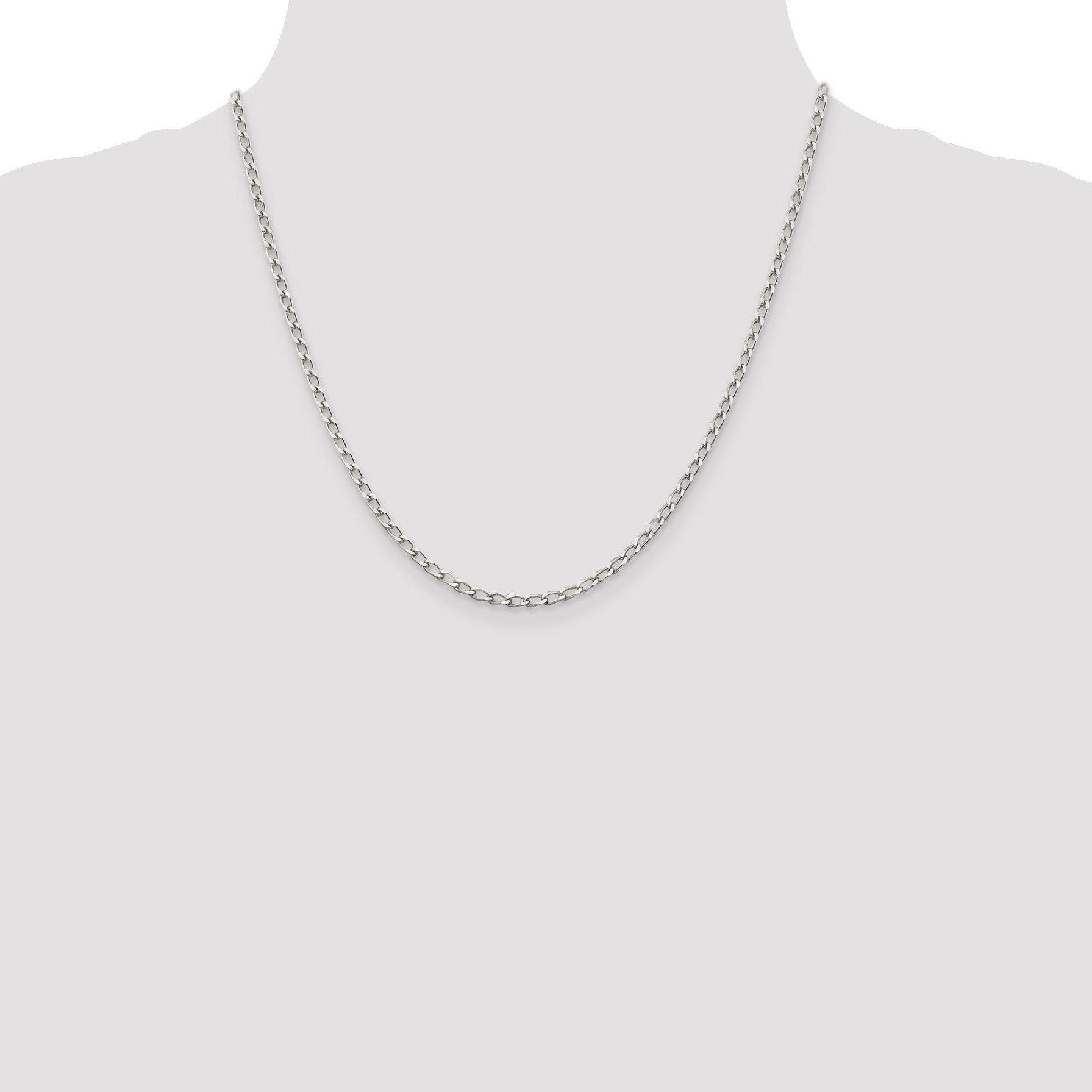 Sterling Silver 2.8mm Open Elongated Link Chain