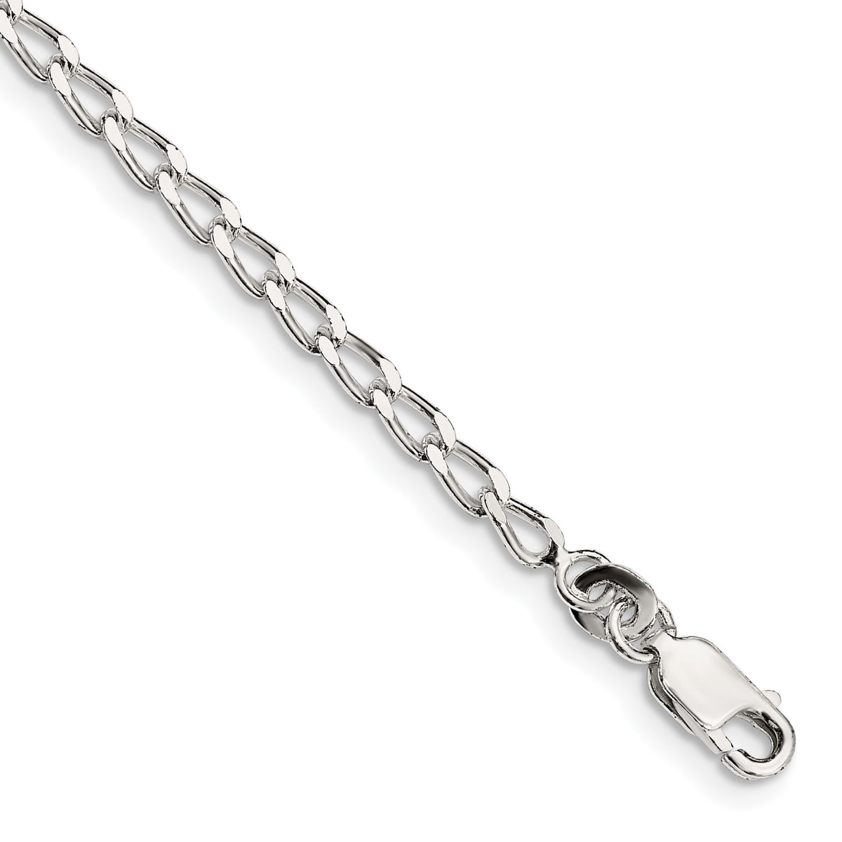 Sterling Silver 2.8mm Open Elongated Link Chain