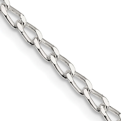 Sterling Silver 2.8mm Open Elongated Link Chain